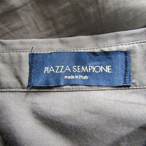PIAZZA SEMPIONE BLOUSE BROWN SHORT SLEEVE 42 6 - Picture 6 of 7